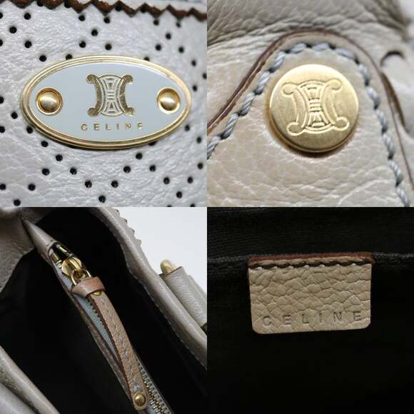 CELINE Hand Bag Leather Gray - Picture 11 of 13